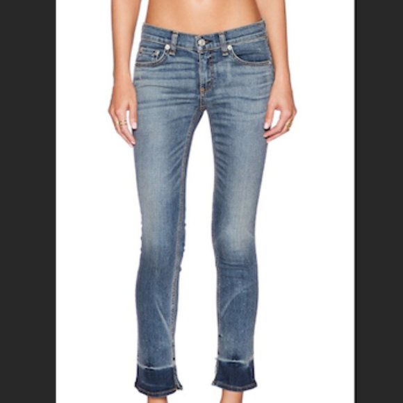 Rag & Bone Size 24 Released Hem Crop Jeans In Newquay (Split Ankle) petite